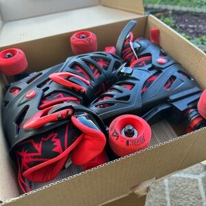 Kids Red Roller Skates. Used